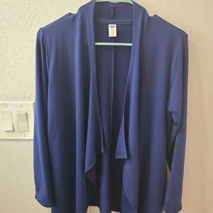 Old Navy Open Waterfall Front Cardigan-Navy